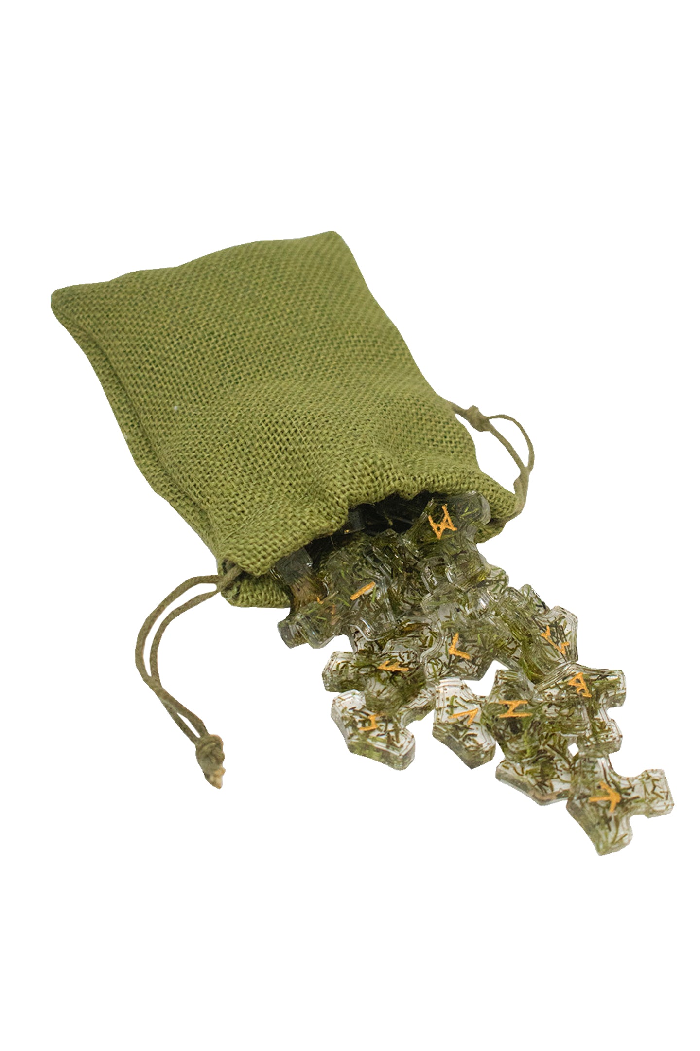 mossy mjolnir elder futhark rune set