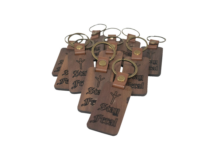 stay feral keychain