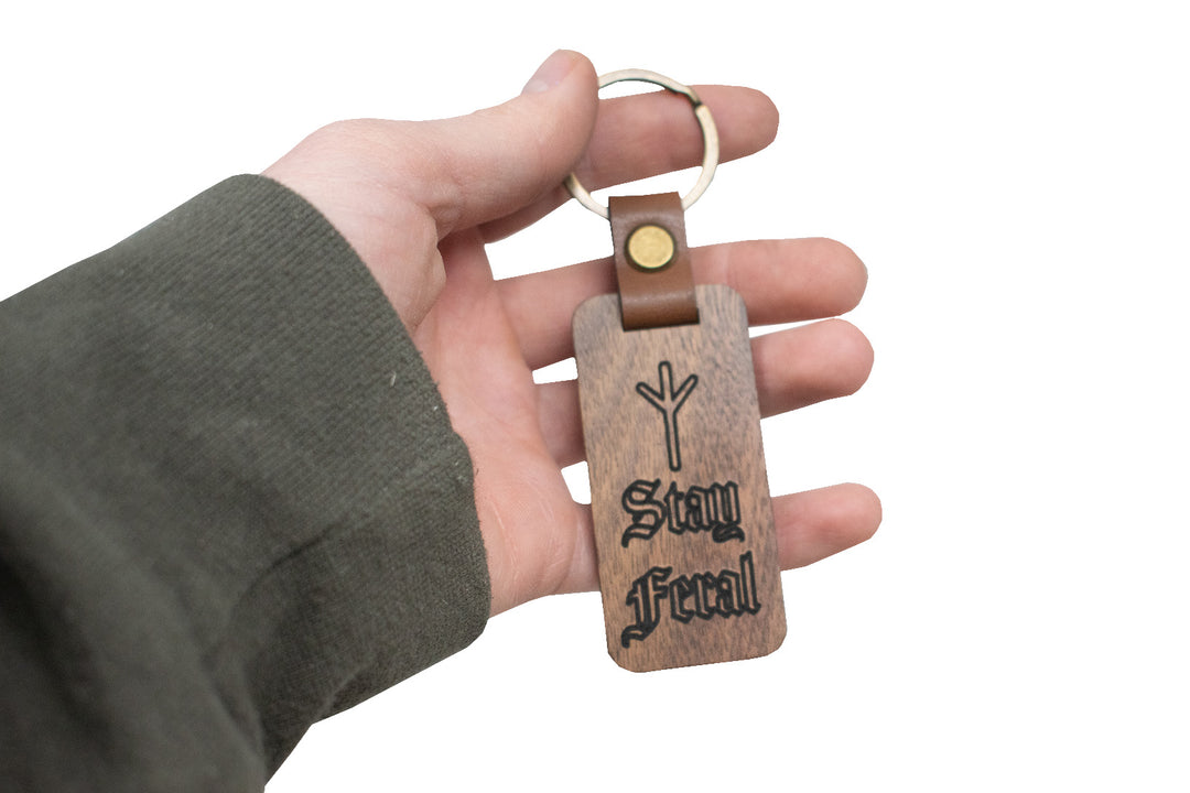 stay feral keychain