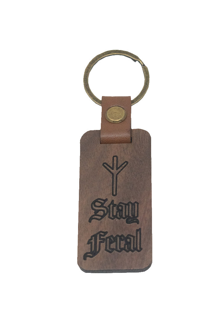 stay feral keychain