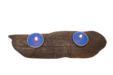 Image of driftwood tealight candle holder