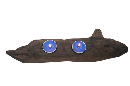 driftwood tealight candle holder