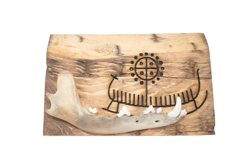 Image of viking ship jawbone wall hanger