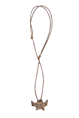 gray wolf bone necklace