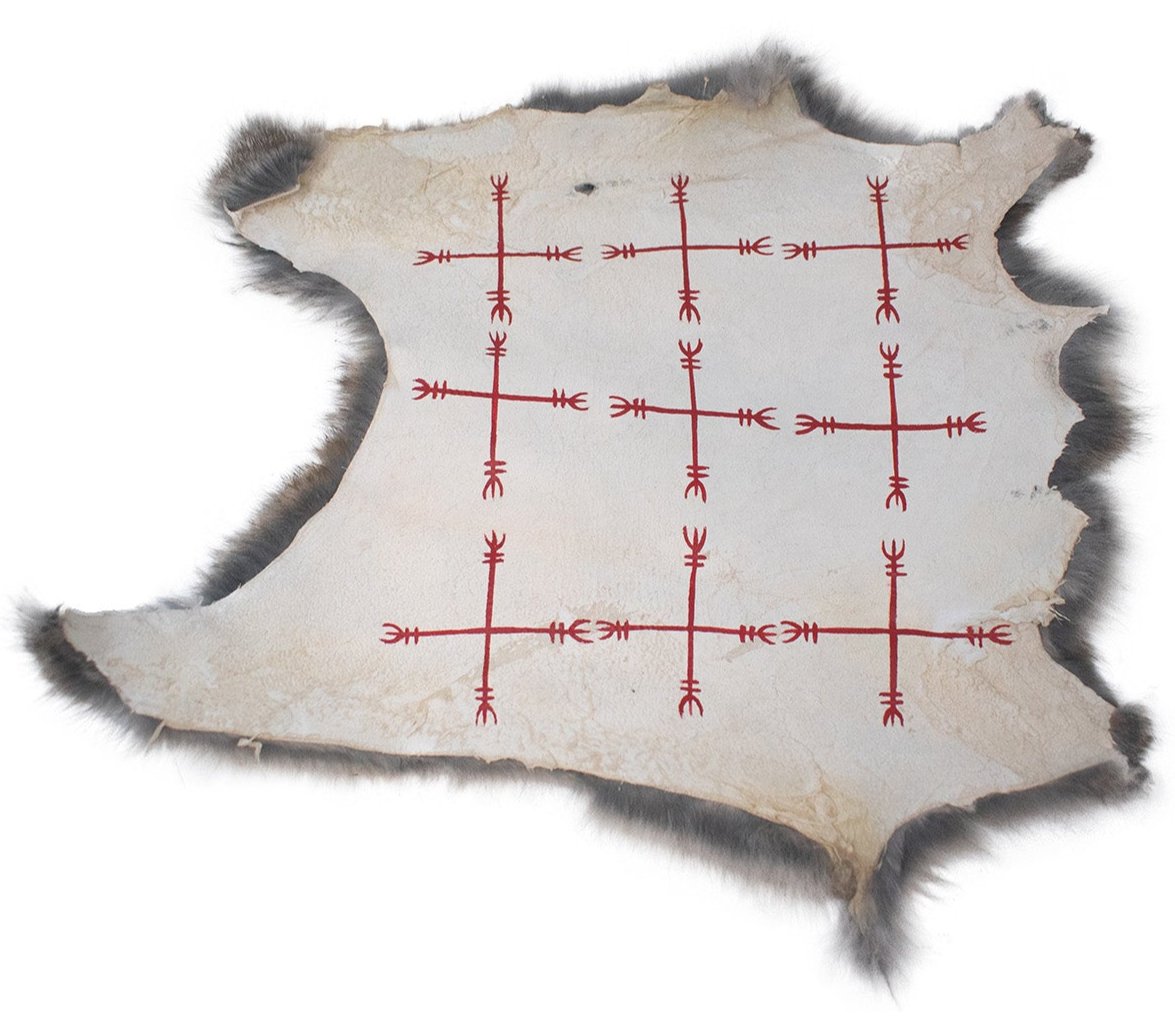 Ward off negative forces sigil - rabbit hide altar cloth