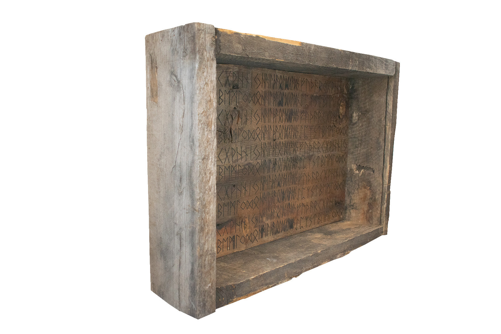 runic HAIL THE OLD GODS antique altar shelf