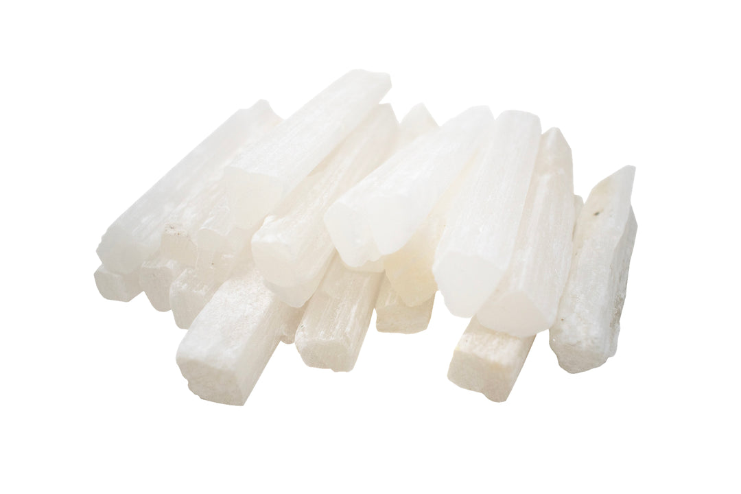 Rough-Cut Selenite Crystal — Crystal for Protection, Peace & Ritual Use