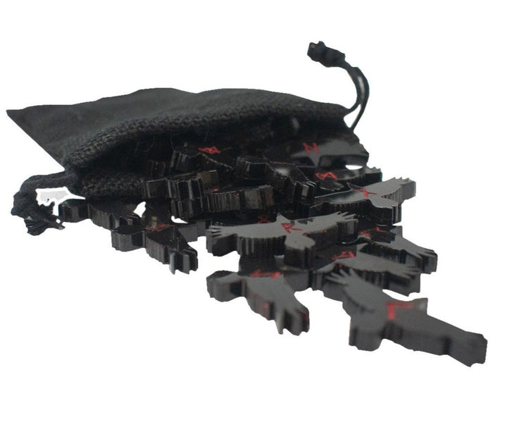 Hugin & Munin raven rune set