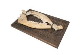 veldismagn and helm of awe double elk jawbone hanger