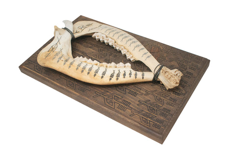 Image of Odin bindrune double elk jawbone hanger