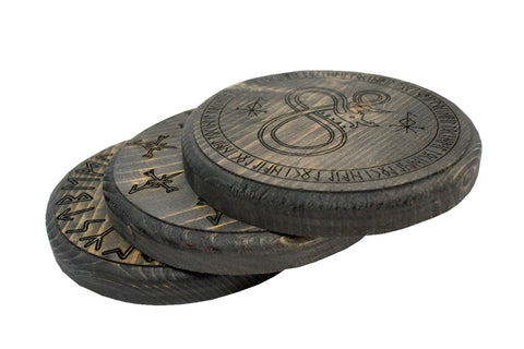 Image of loki bindrune circle incense dish