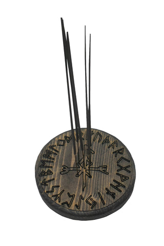 Image of loki bindrune circle incense dish