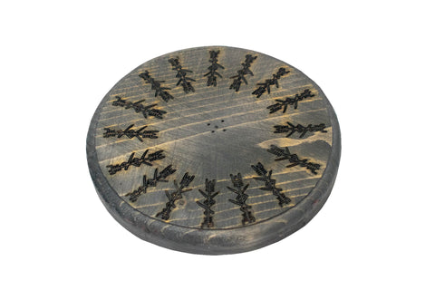 Image of Thor bindrune circle incense dish