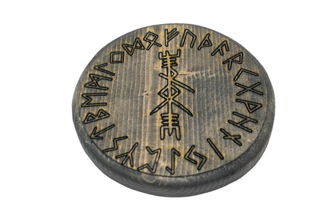 Image of Thor bindrune circle incense dish