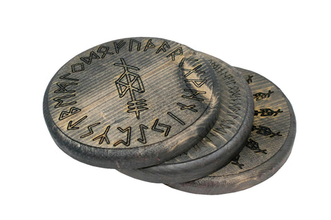 Image of Odin bindrune circle incense dish