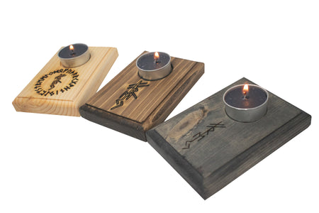 Freya bindrune tealight candle holder