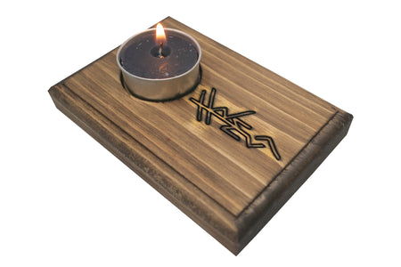 Freya bindrune tealight candle holder