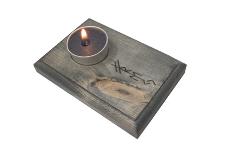 Freya bindrune tealight candle holder