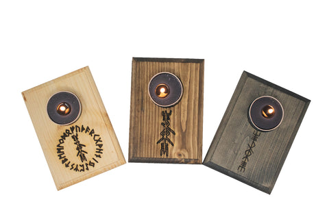 Image of Thor bindrune tealight candle holder