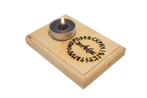 Image of Thor bindrune tealight candle holder