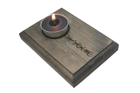 Thor bindrune tealight candle holder