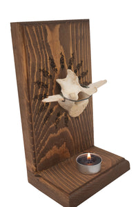 Odin bindrune and elk vertebra altar