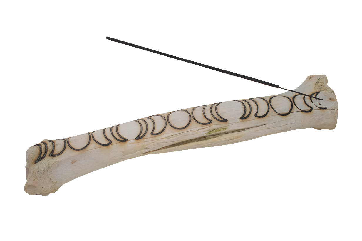 elk & cow bone incense dishes - lot 1