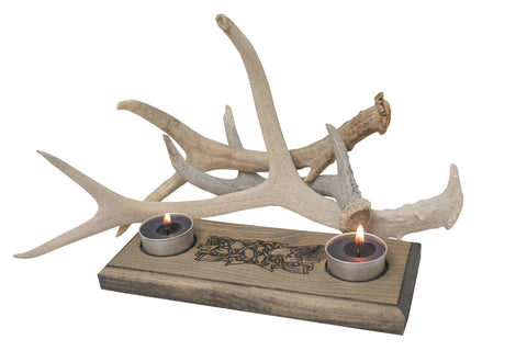 Image of knotwork & algiz rune tealight candle holder