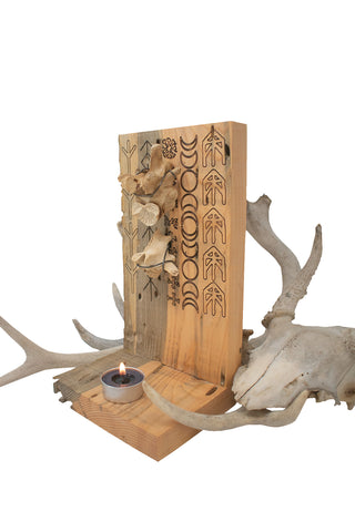 Image of norse symbols vertebra altar