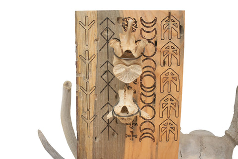 Image of norse symbols vertebra altar