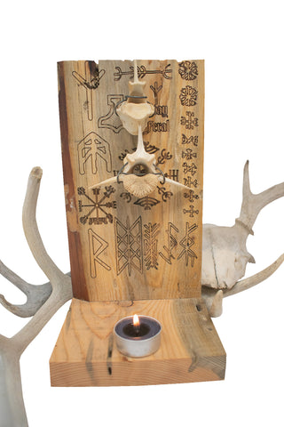 Image of norse symbols vertebra altar 2