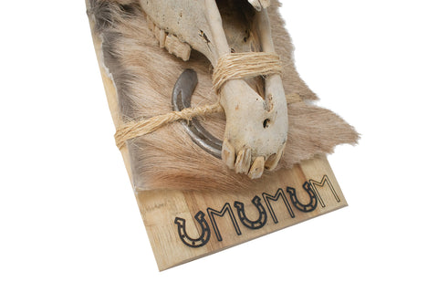 Image of horse skull and Ehwaz rune hanger