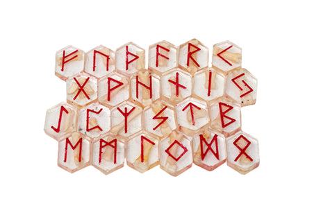 bone elder futhark rune set