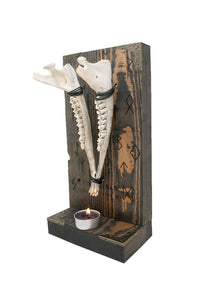 Elder Futhark deer jawbone altar