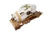 Mossy Mannaz Rune Elk Skull Hanger