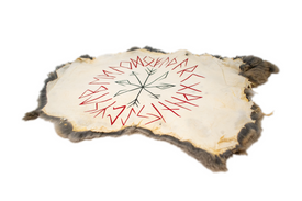 Strength + Growth stave - rabbit hide altar cloth