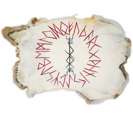 Thor bindrune - rabbit hide altar cloth