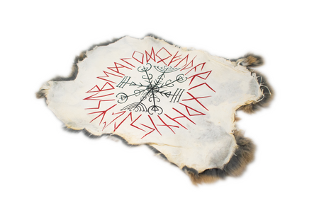 Veldismagn  & runic circle - rabbit hide altar cloth