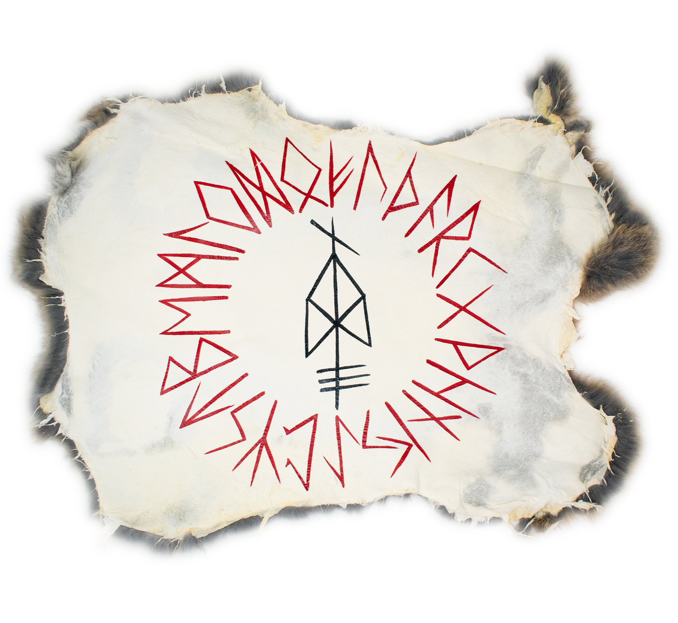 Odin bindrune - rabbit hide altar cloth