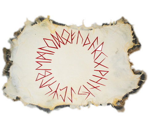 Image of Runic circle - rabbit hide altar cloth