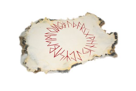 Runic circle - rabbit hide altar cloth