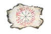 Vegvisir & runic circle - rabbit hide altar cloth