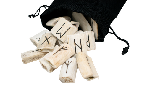 Image of Elk rib bone Elder Futhark rune set