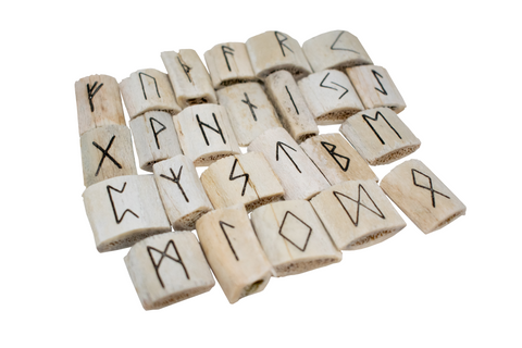 Image of Elk rib bone Elder Futhark rune set