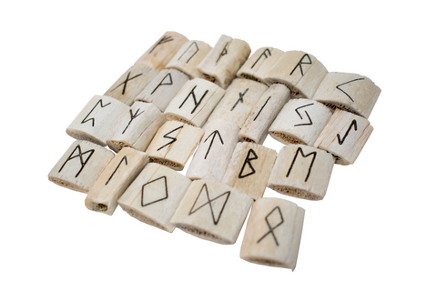 Image of Elk rib bone Elder Futhark rune set