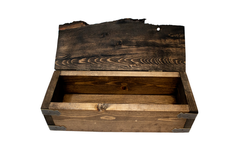 Image of live edge Ægishjálmr ritual tool box