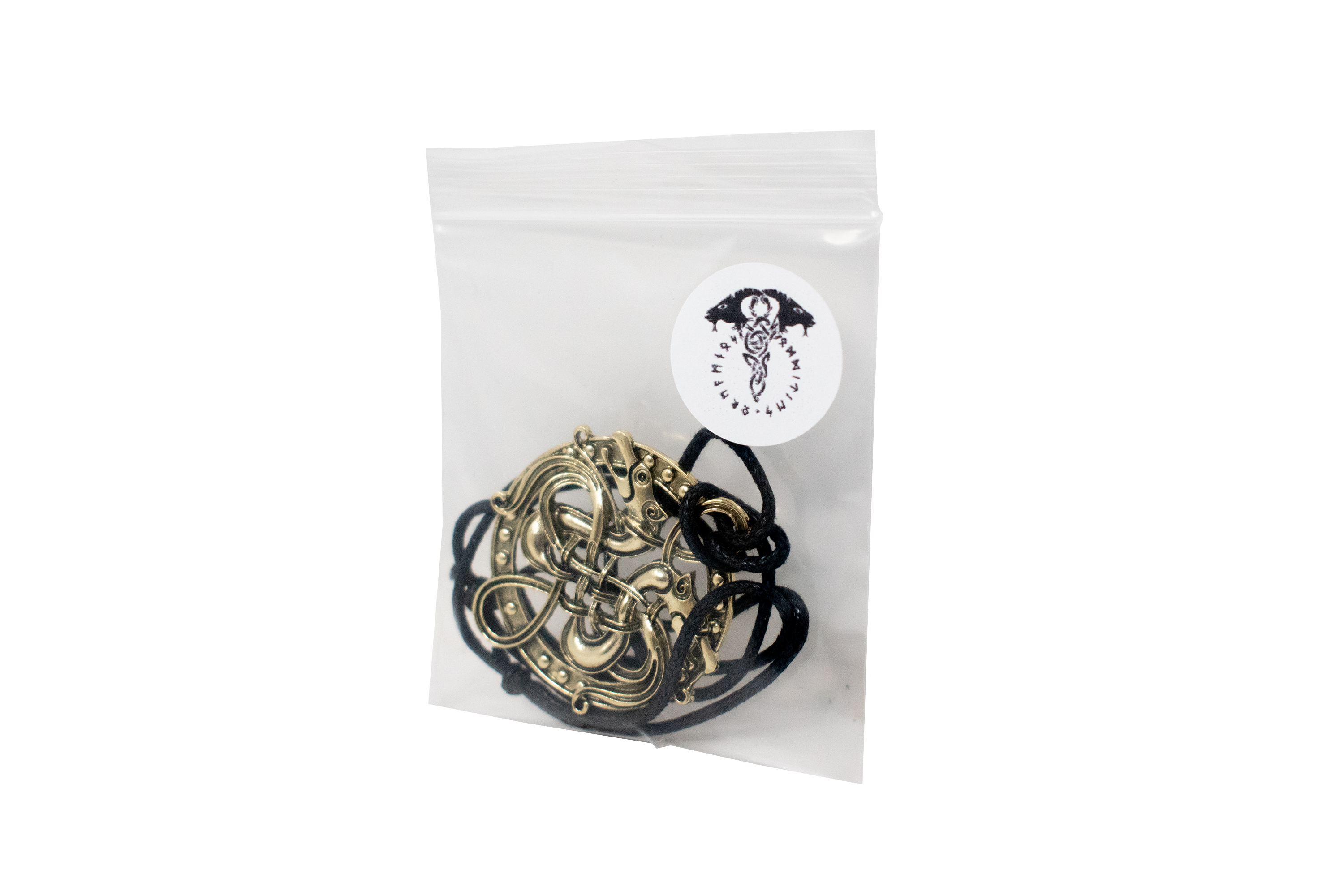 knotwork wolf head pendant