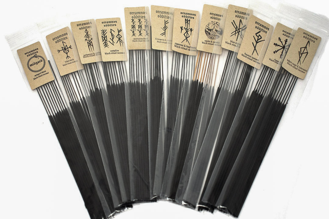 Black ritual bindrune incense