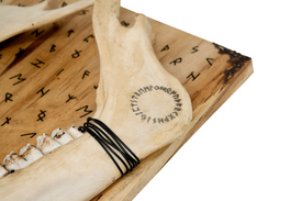 runic double elk jawbone hanger