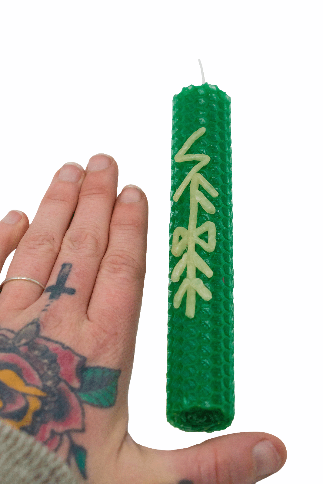 Bindrune candle for the norse gods - beeswax